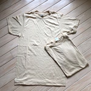 2. NWOT plain beige long short sleeve tee shirts